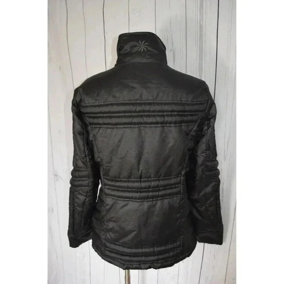 ATHLETA Black Quilted Zip Up Puffer Light Weight Jacket Size Small - Picture 5 of 7